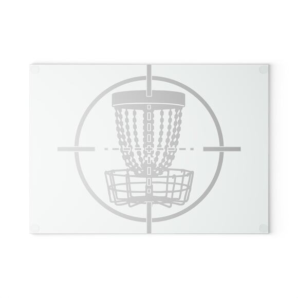 Disc Golf Basket Bullseye Glass Cutting Board Discgolf Discgolfer Gift - Picture 6 of 8